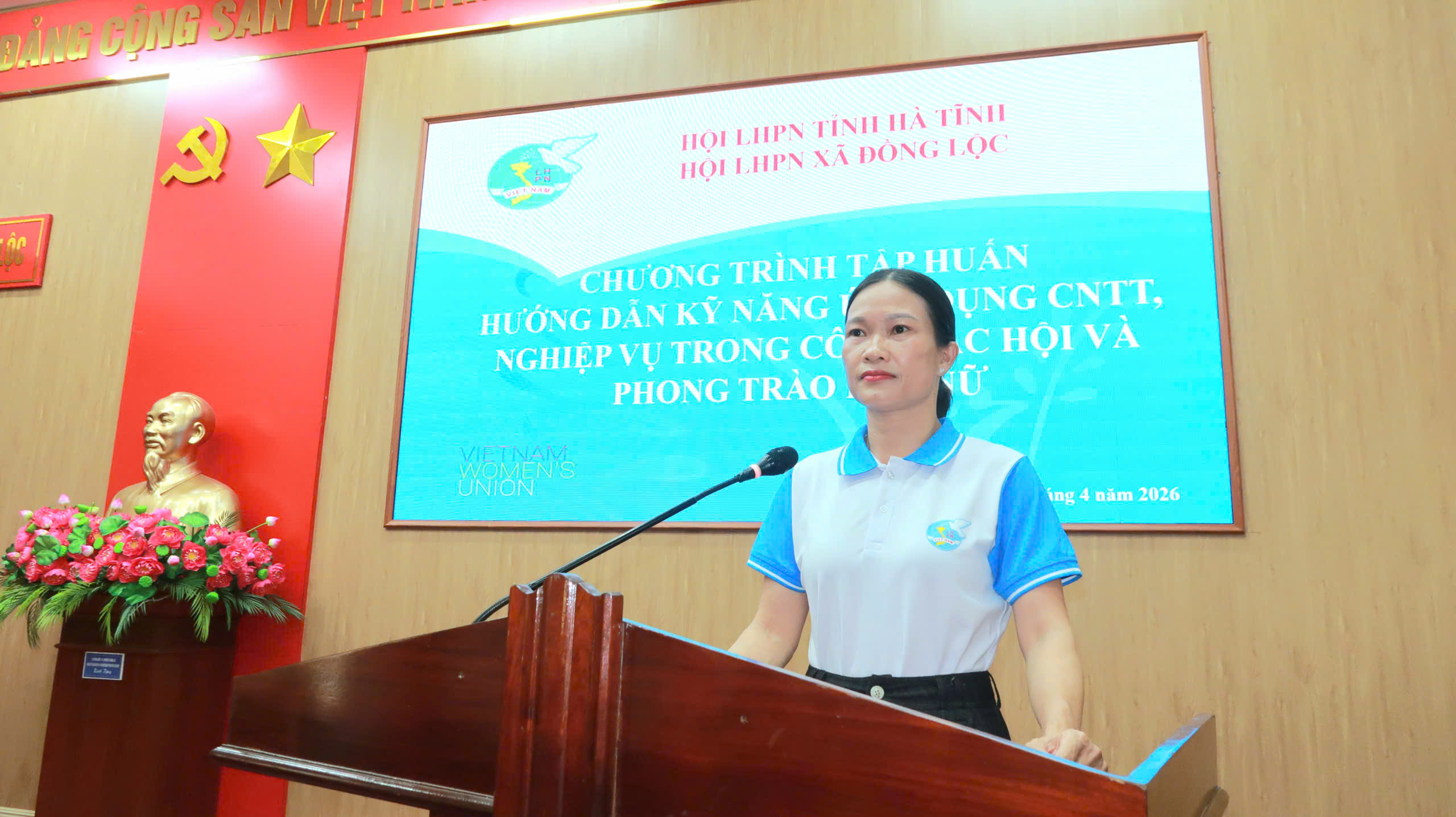 HỘI LHPN XÃ ĐỒNG LỘC KHAI MẠC LỚP TẬP HUẤN ỨNG DỤNG CÔNG NGHỆ THÔNG TIN TRONG HOẠT ĐỘNG HỘI