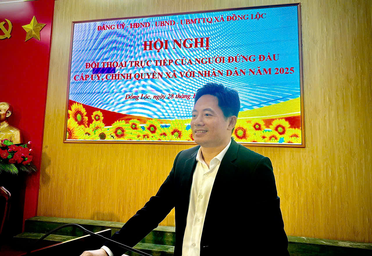 XÃ ĐỒNG LỘC TỔ CHỨC HỘI NGHỊ ĐỐI THOẠI TRỰC TIẾP GIỮA NGƯỜI ĐỨNG ĐẦU CẤP UỶ, CHÍNH QUYỀN VỚI NHÂN DÂN. 