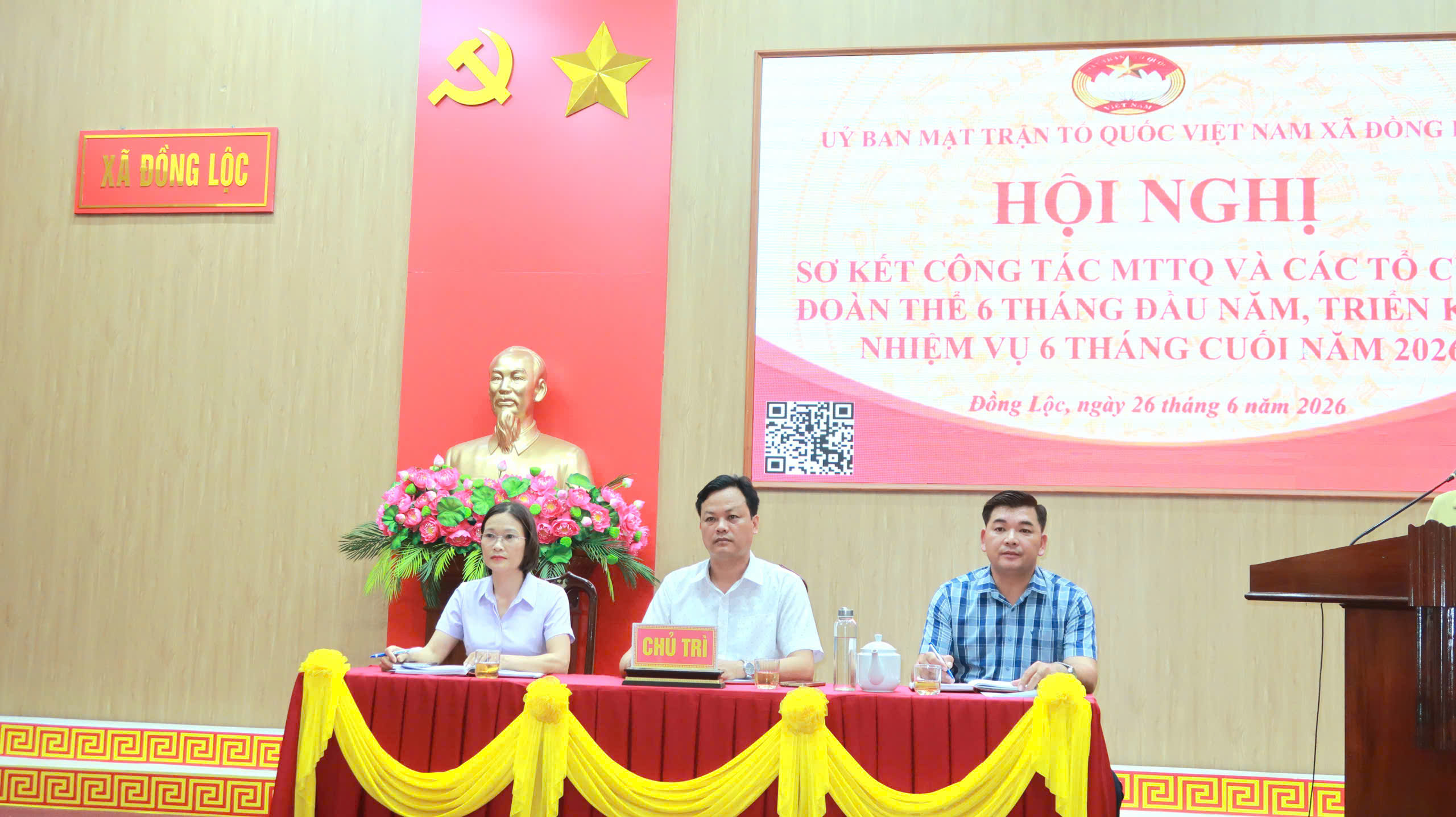 ỦY BAN MTTQ VIỆT NAM XÃ ĐỒNG LỘC SƠ KẾT CÔNG TÁC MẶT TRẬN VÀ CÁC TỔ CHỨC CHÍNH TRỊ - XÃ HỘI 6 THÁNG ĐẦU NĂM 2026