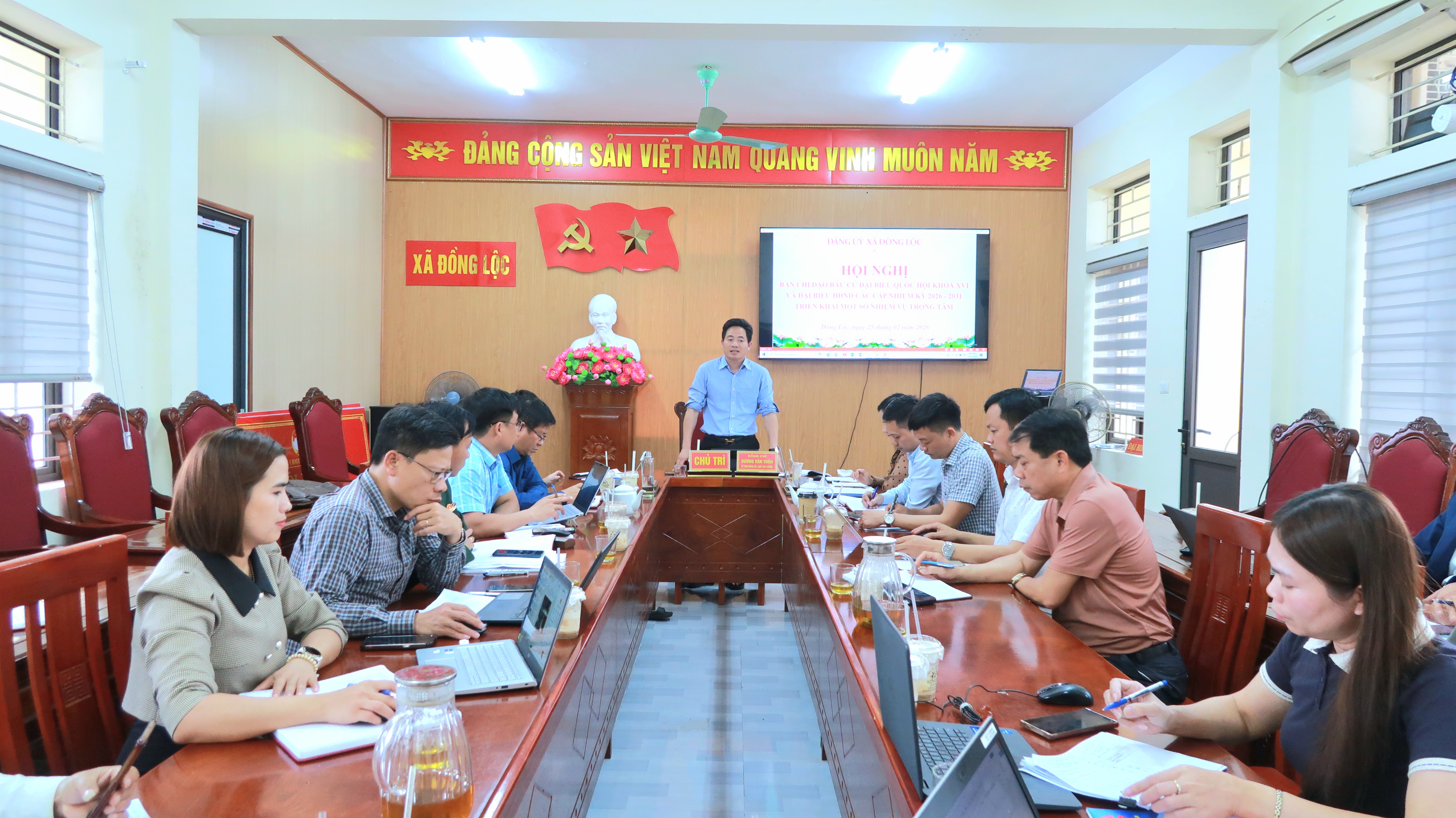 Ban chỉ đạo bầu cử xã Đồng Lộc triển khai nhiệm vụ bầu cử ĐBQH khóa XVI và đại biểu HĐND các cấp nhiệm kỳ 2026–2031. 
