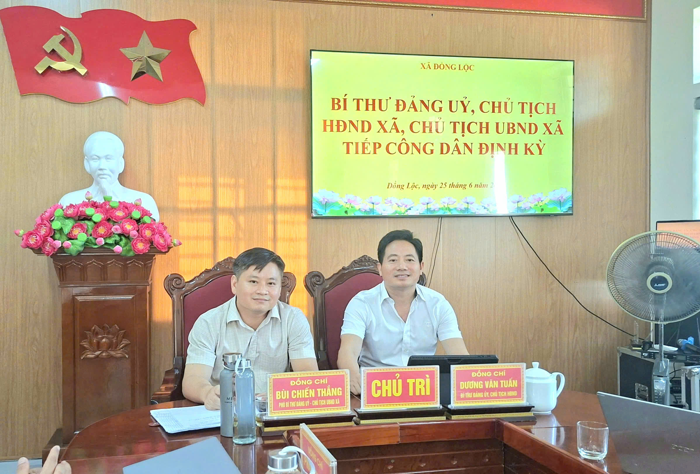 LÃNH ĐẠO XÃ ĐỒNG LỘC TIẾP CÔNG DÂN ĐỊNH KỲ THÁNG 6 NĂM 2026