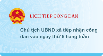 LỊCH TIẾP CÔNG DÂN