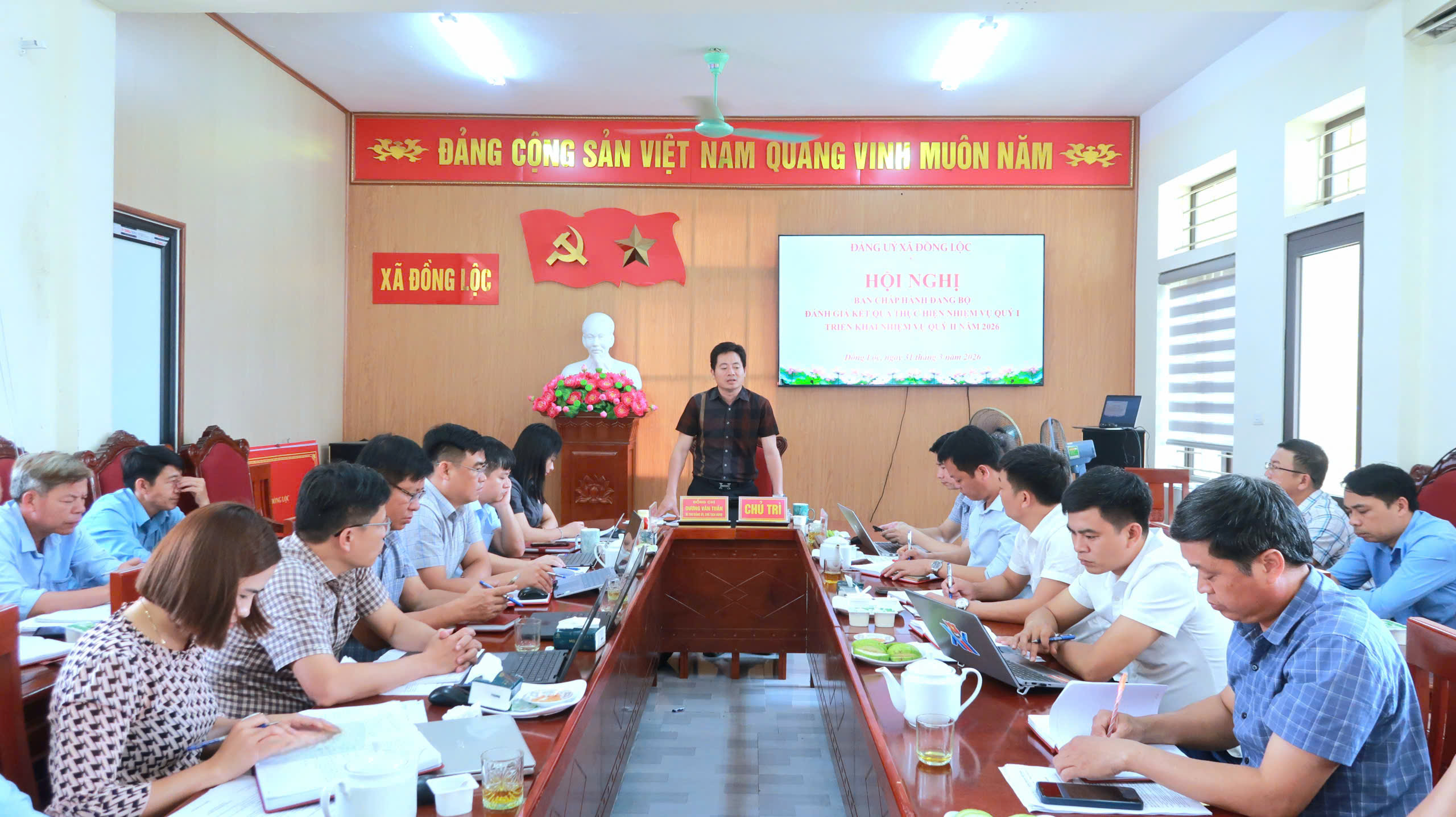 BAN CHẤP HÀNH ĐẢNG BỘ XÃ ĐỒNG LỘC TRIỂN KHAI NHIỆM VỤ QUÝ II/2026