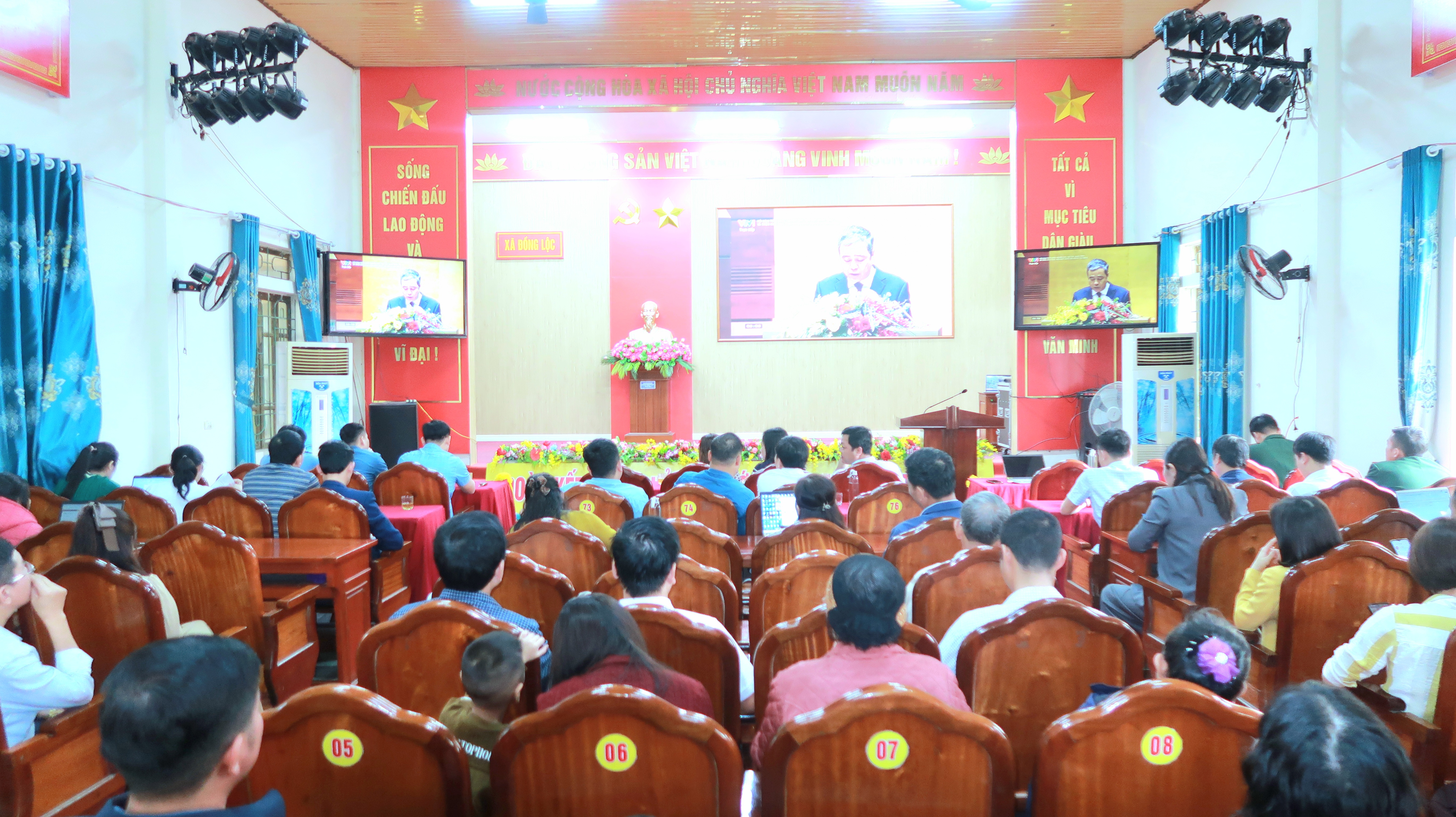 Hơn 1.100 Đảng viên thuộc Đảng bộ xã Đồng Lộc tham gia học tập, quán triệt Nghị quyết Đại hội XIV của Đảng