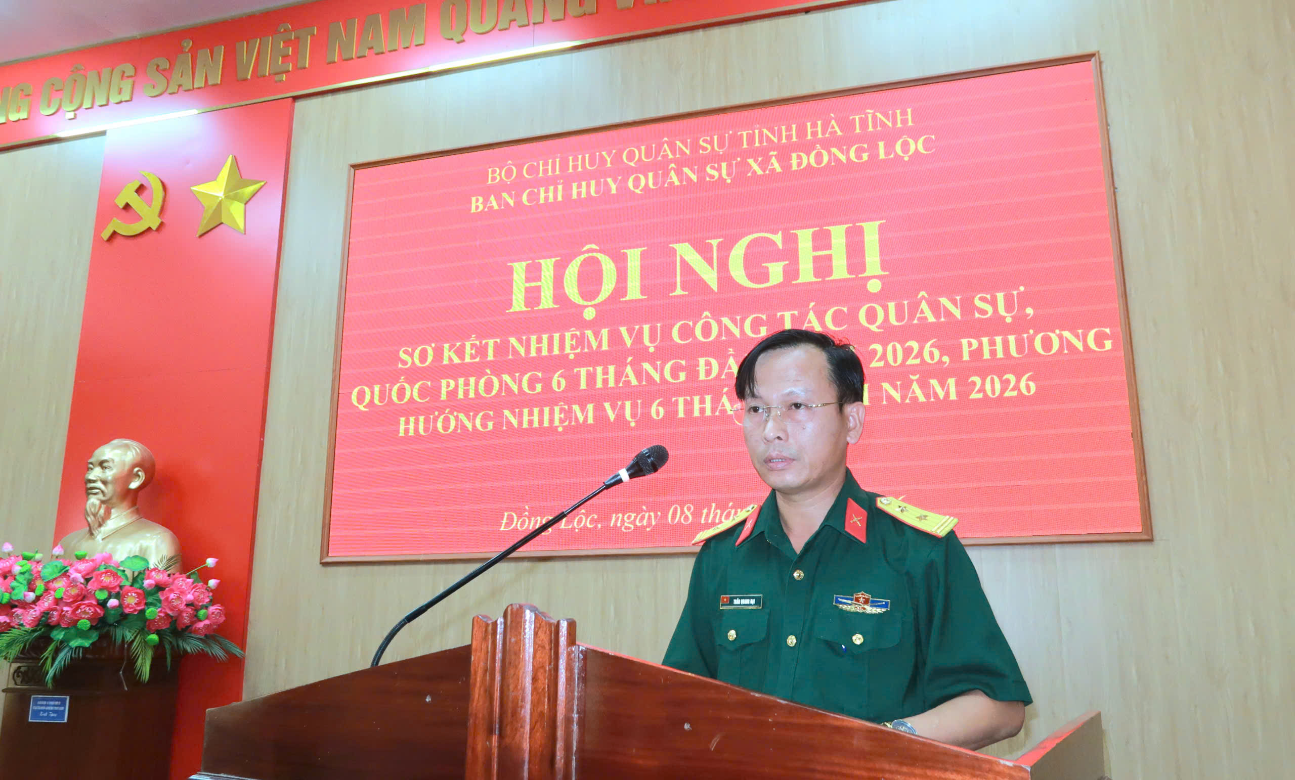 BAN CHQS XÃ ĐỒNG LỘC SƠ KẾT CÔNG TÁC QUÂN SỰ, QUỐC PHÒNG 6 THÁNG ĐẦU NĂM 2026