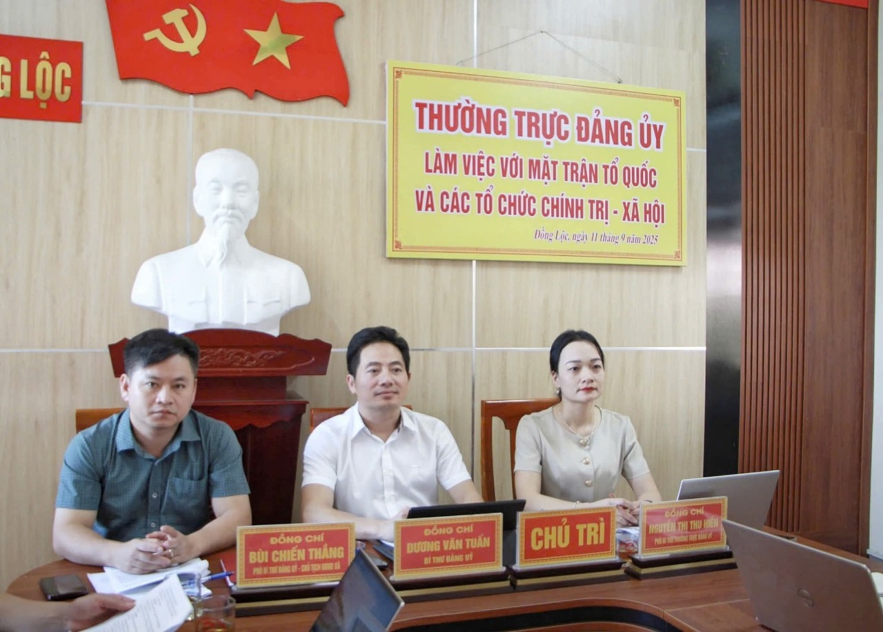 Đồng Lộc Thường trực đảng ủy giao ban với Mặt trận Tổ quốc và các tổ chức chính trị - xã hội