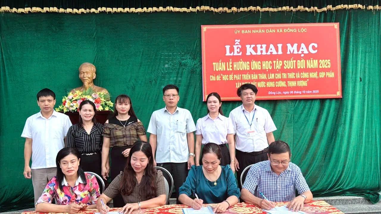 XÃ ĐỒNG LỘC TỔ CHỨC KHAI MẠC “TUẦN LỄ HƯỞNG ỨNG HỌC TẬP SUỐT ĐỜI” NĂM 2025