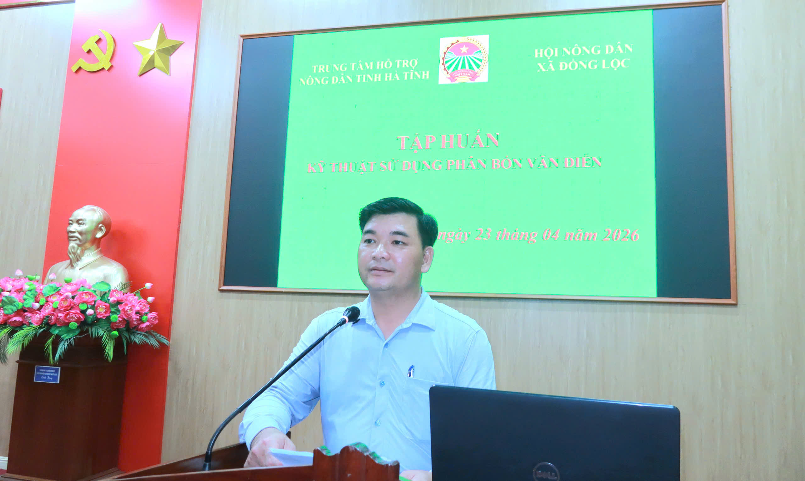 Hội Nông dân Đồng Lộc tập huấn sử dụng phân bón và tư vấn việc làm