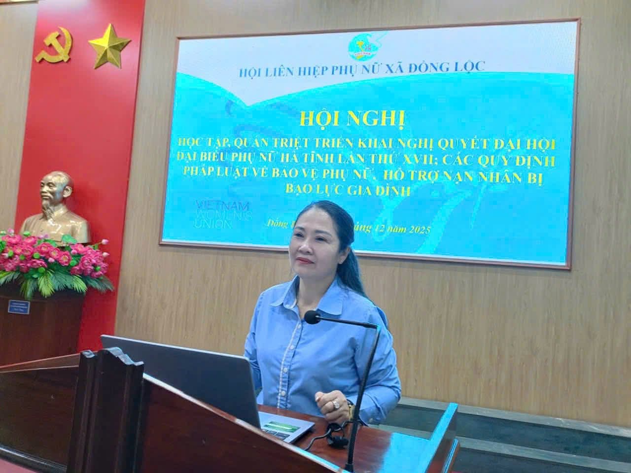 PHỤ NỮ ĐỒNG LỘC TỔ CHỨC HỌC TẬP, QUÁN TRIỆT TRIỂN KHAI NGHỊ QUYẾT ĐẠI HỘI ĐẠI BIỂU PHỤ NỮ HÀ TĨNH LẦN THỨ XVII, NHIỆM KỲ 2025 - 2030.   