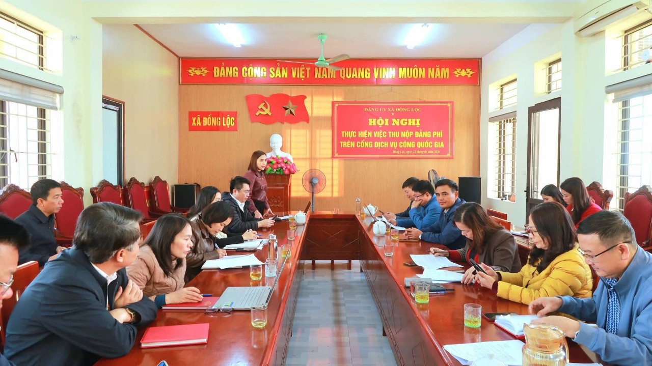 ĐẢNG ỦY XÃ ĐỒNG LỘC TRIỂN KHAI THU, NỘP ĐẢNG PHÍ QUA CỔNG DỊCH VỤ CÔNG QUỐC GIA