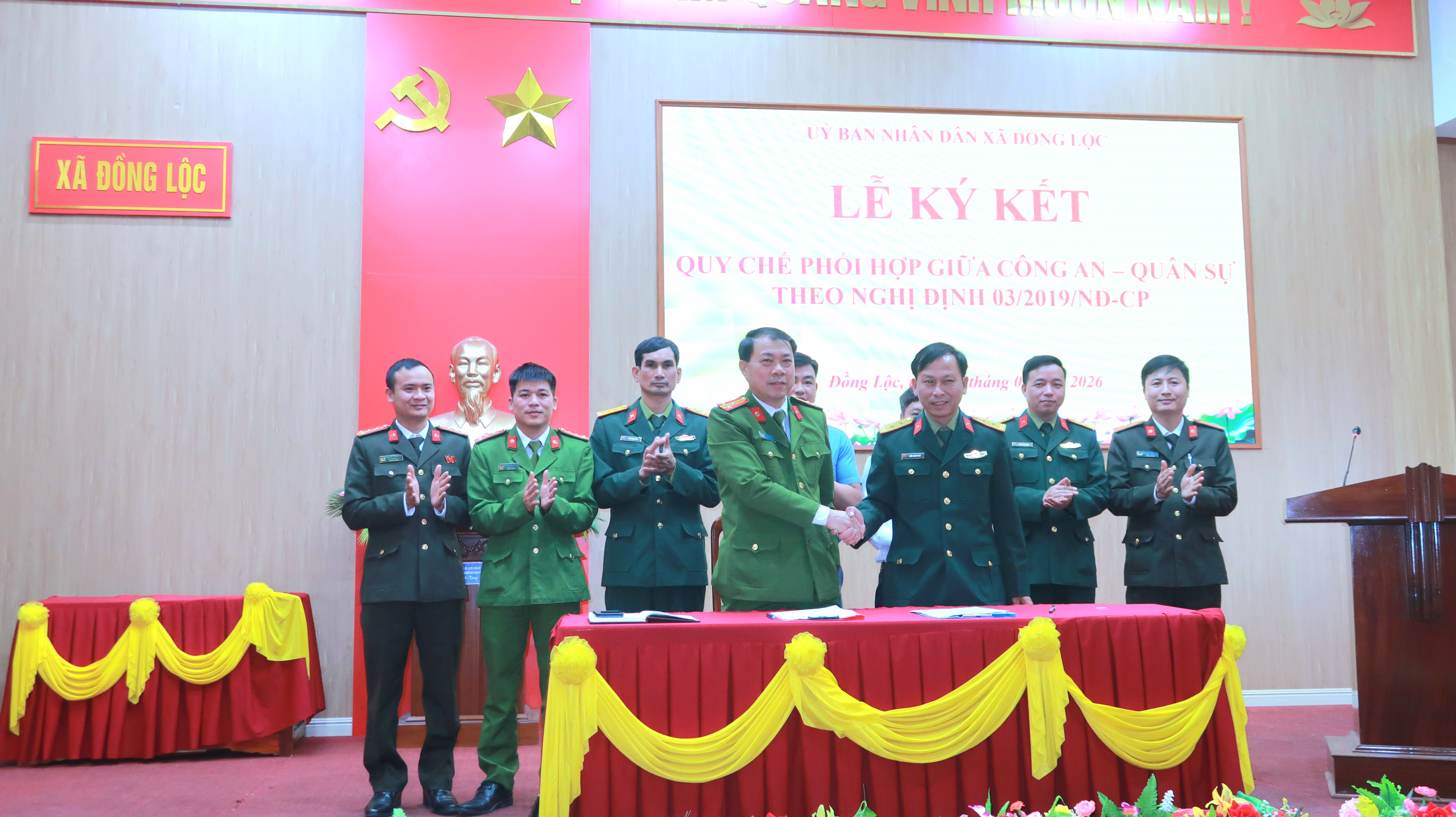 Đồng Lộc ký kết quy chế phối hợp Công an – Quân sự bảo đảm ANTT Tết Nguyên đán 2026