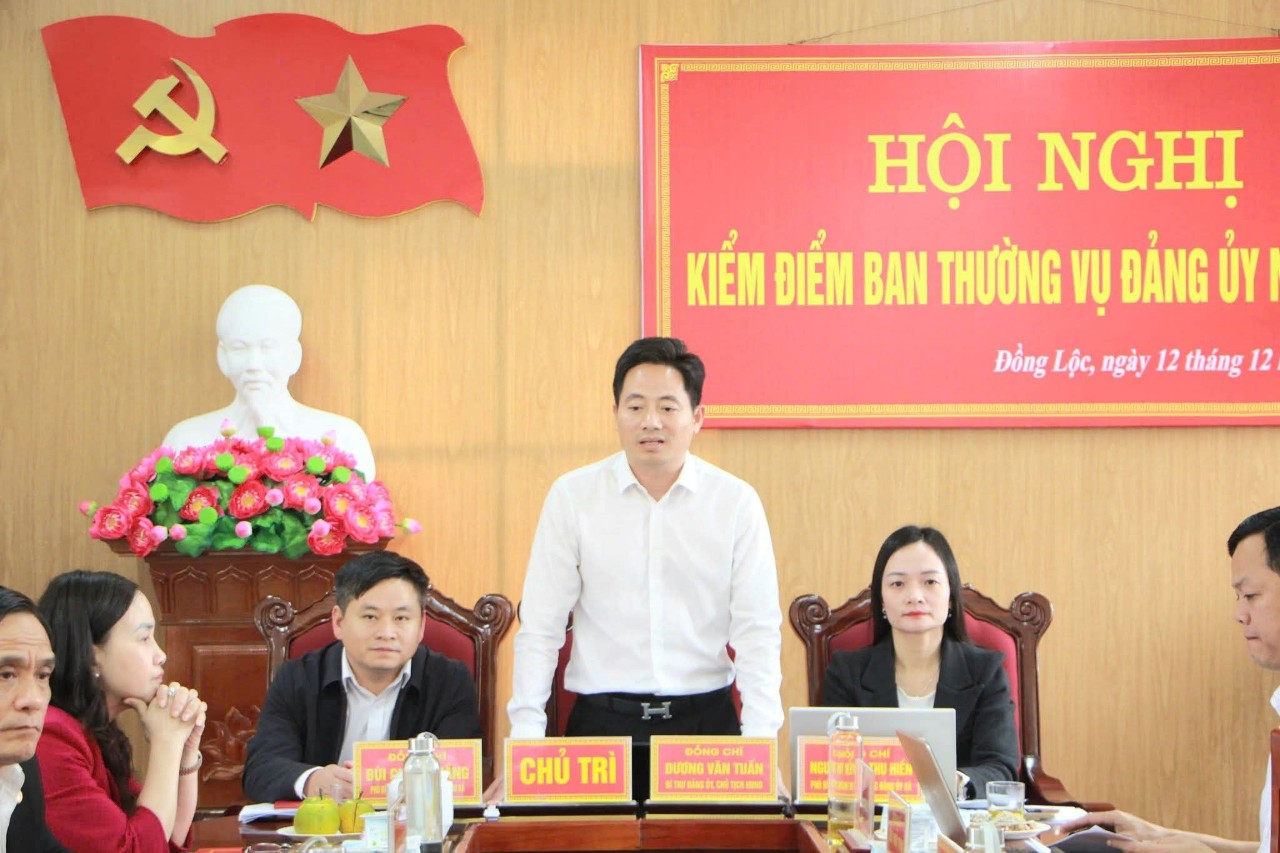 Đảng ủy xã Đồng Lộc tổ chức hội nghị kiểm điểm Ban Thường vụ Đảng ủy năm 2025