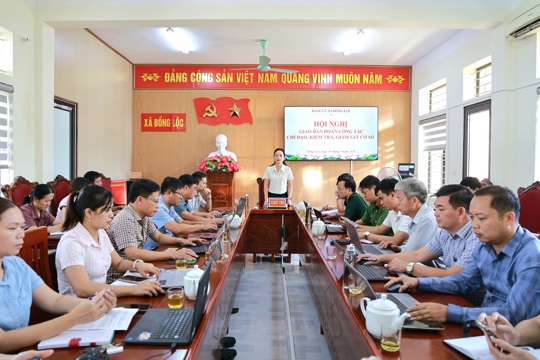 Đảng ủy xã Đồng Lộc giao ban các đoàn công tác chỉ đạo, kiểm tra, giám sát cơ sở