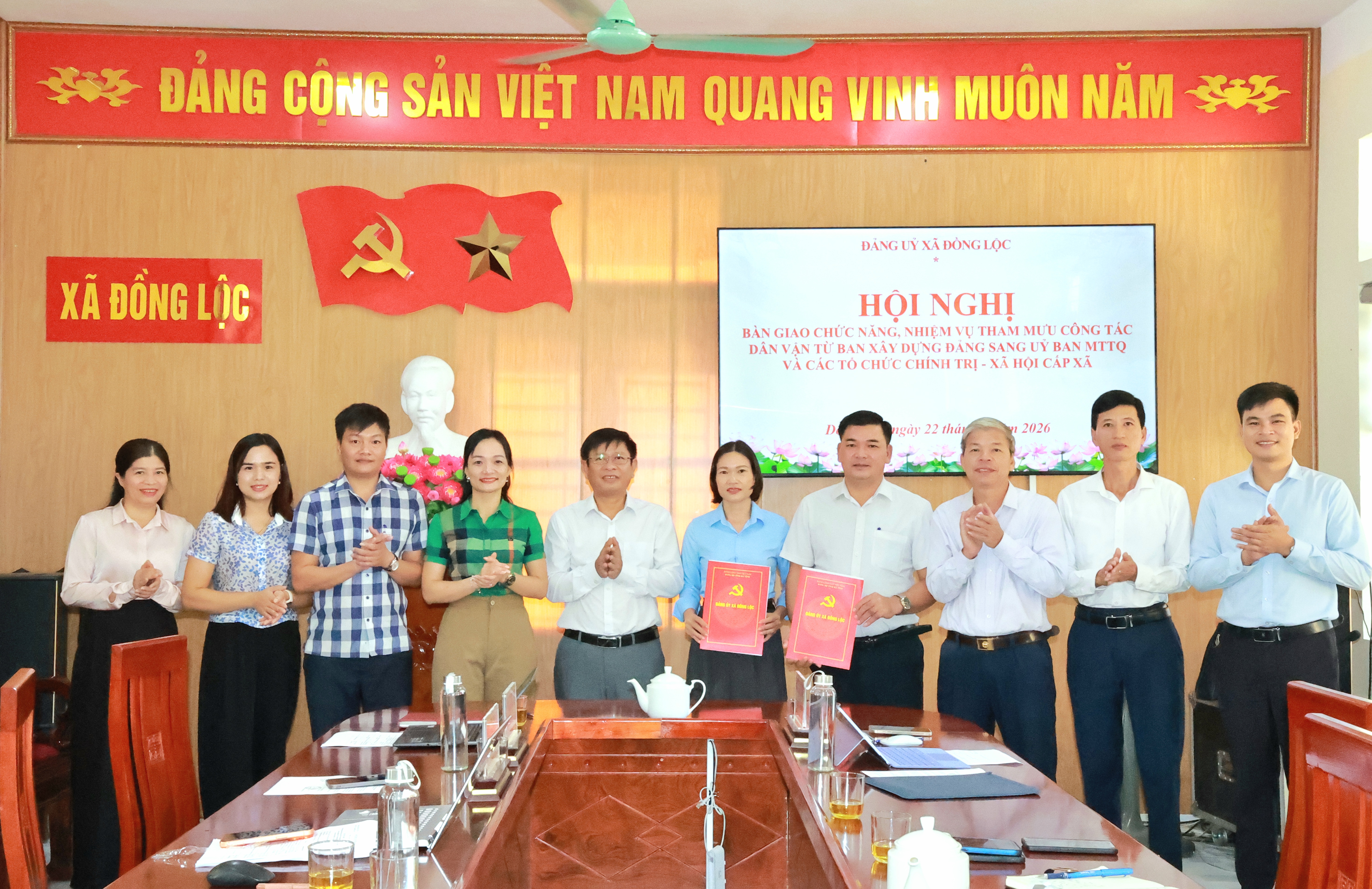 Đồng Lộc bàn giao chức năng, nhiệm vụ tham mưu công tác dân vận sang MTTQ